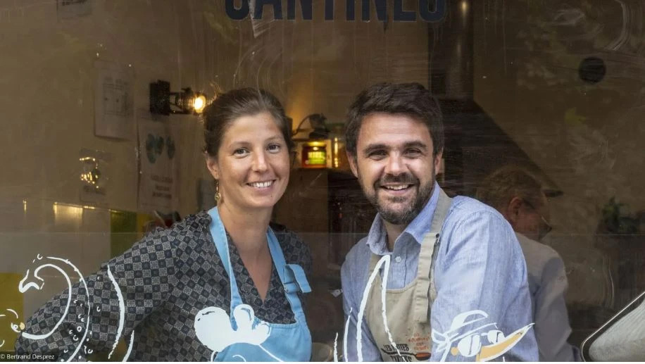 Diane Dupré La Tour et Bertrand Vial, cofondateurs des Petites Cantines.